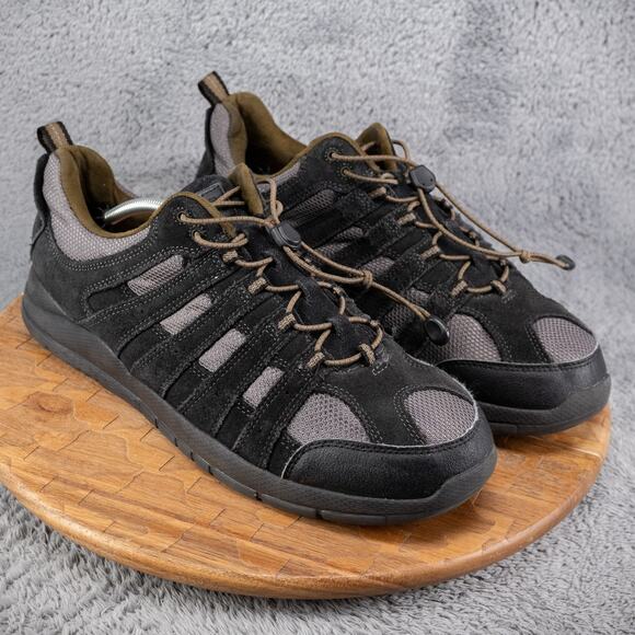 ANODYNE Mens 14 M No. 44 Trail Walker Black & Gray Leather/Mesh - Picture 1 of 10